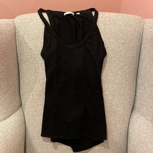 Black Wilfred Free tank with open peak back